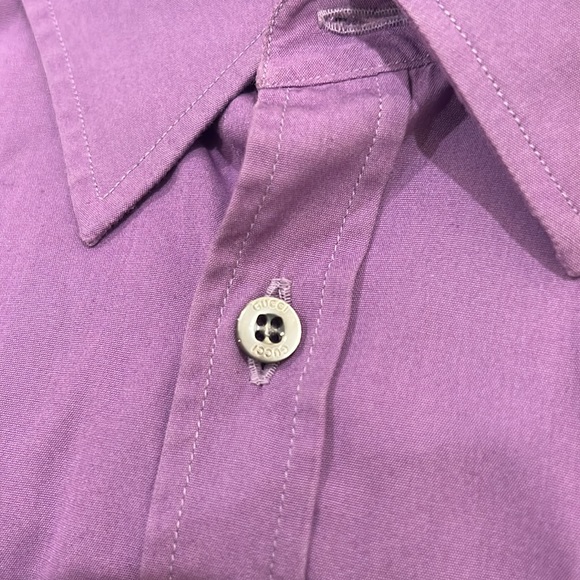 Gucci Mens Purple Dress Shirt - Picture 6 of 7